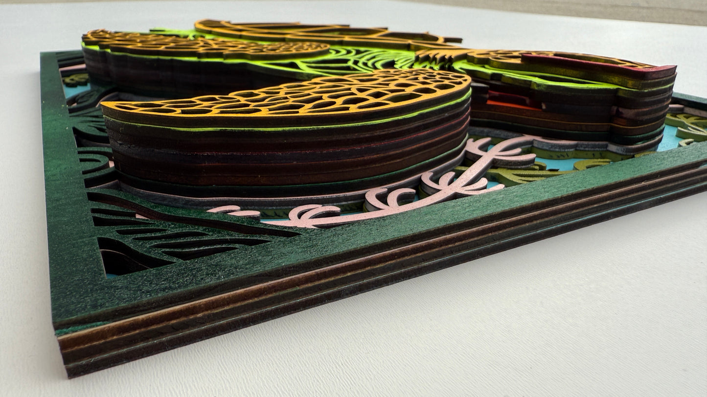 Layered Wooden Sea Turtle – Ocean Spirit Edition