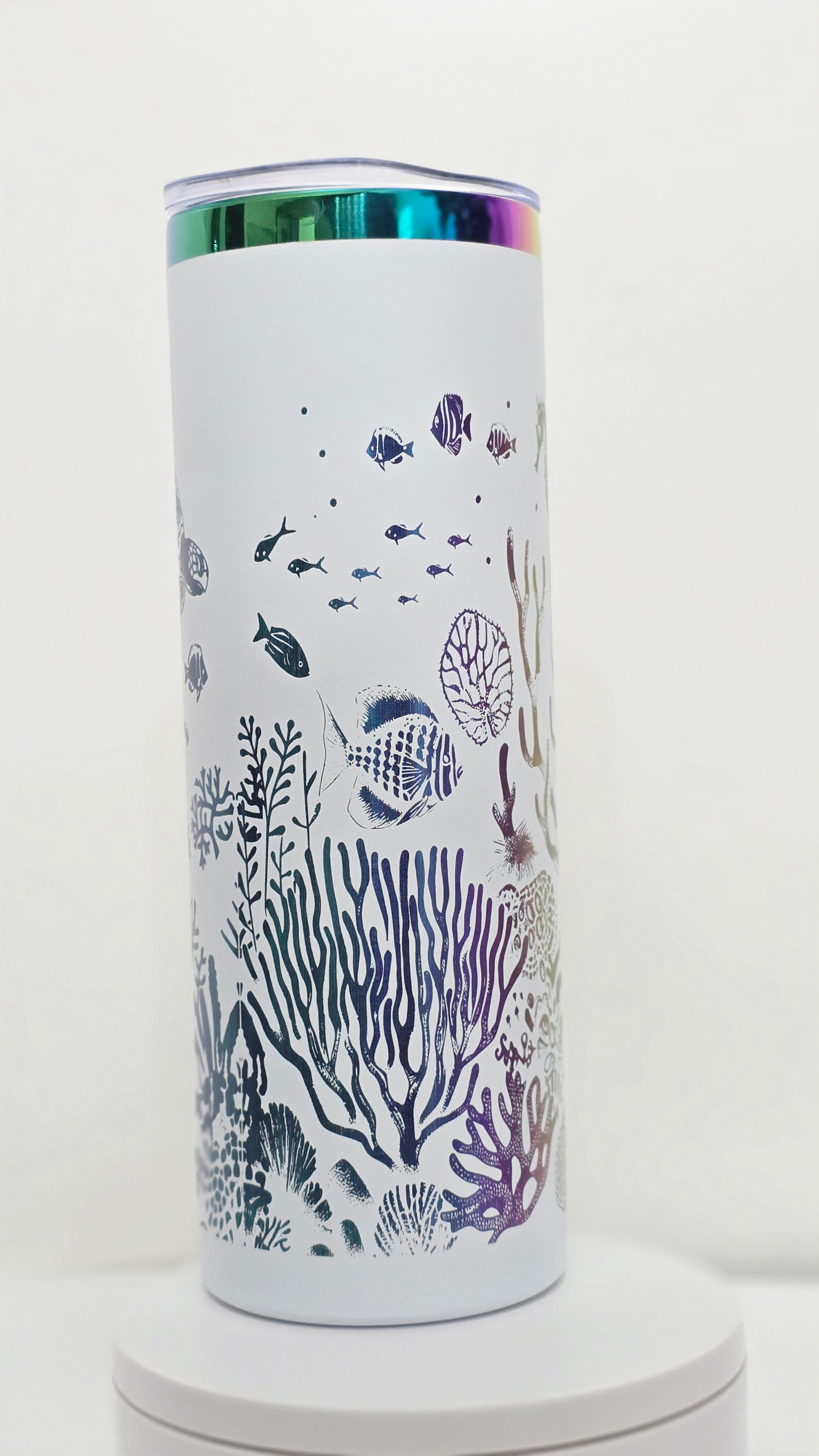 20 oz Ocean Tumbler | Sea Turtle Tumbler | Coastal Stainless Steel Tumbler | Beach Travel Cup | Ocean Lover Gift | Insulated Drinkware