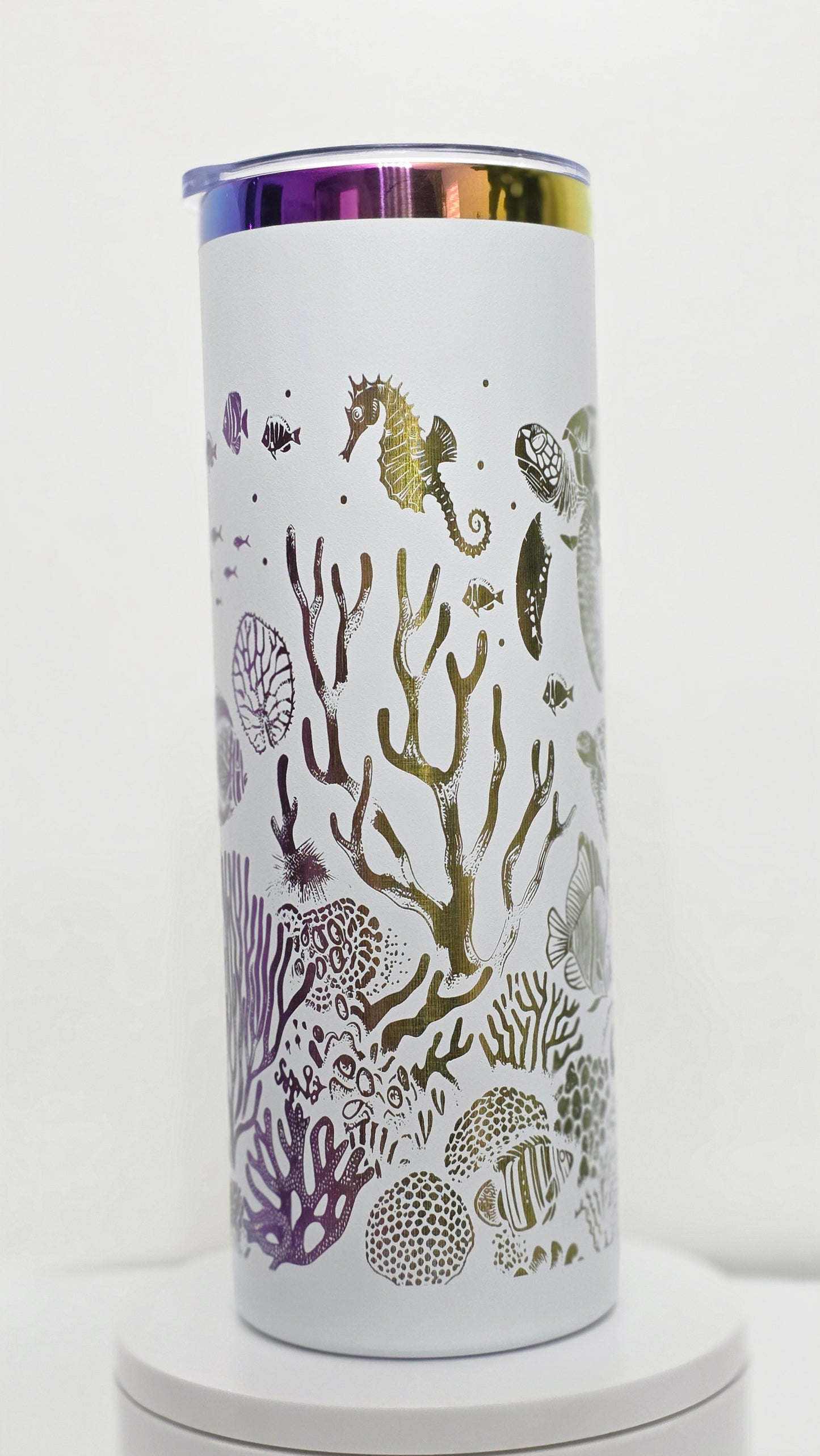 20 oz Ocean Tumbler | Sea Turtle Tumbler | Coastal Stainless Steel Tumbler | Beach Travel Cup | Ocean Lover Gift | Insulated Drinkware