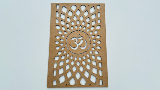 Om Symbol Wall Art – Sacred Geometry Wooden Design