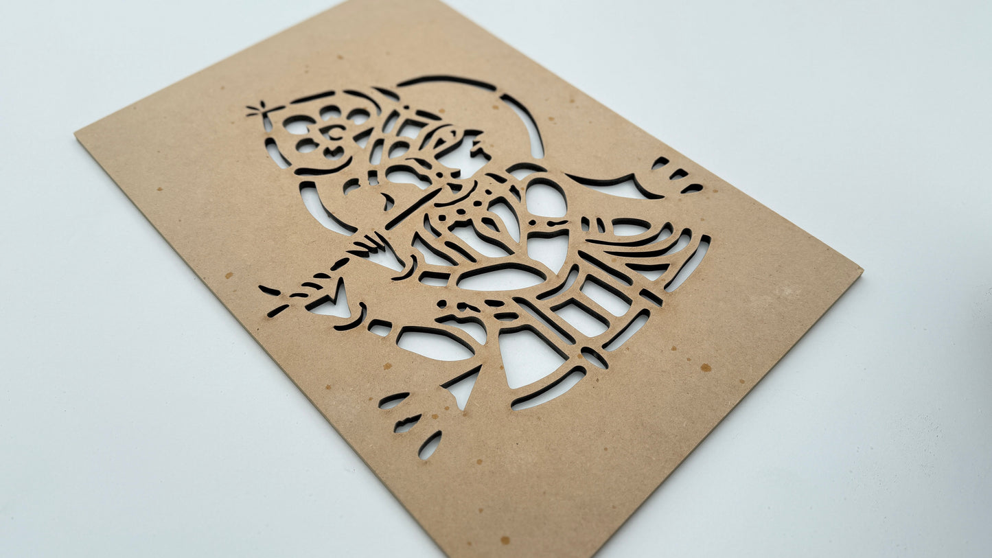 Lord Krishna Wooden Wall Art – Flute Design