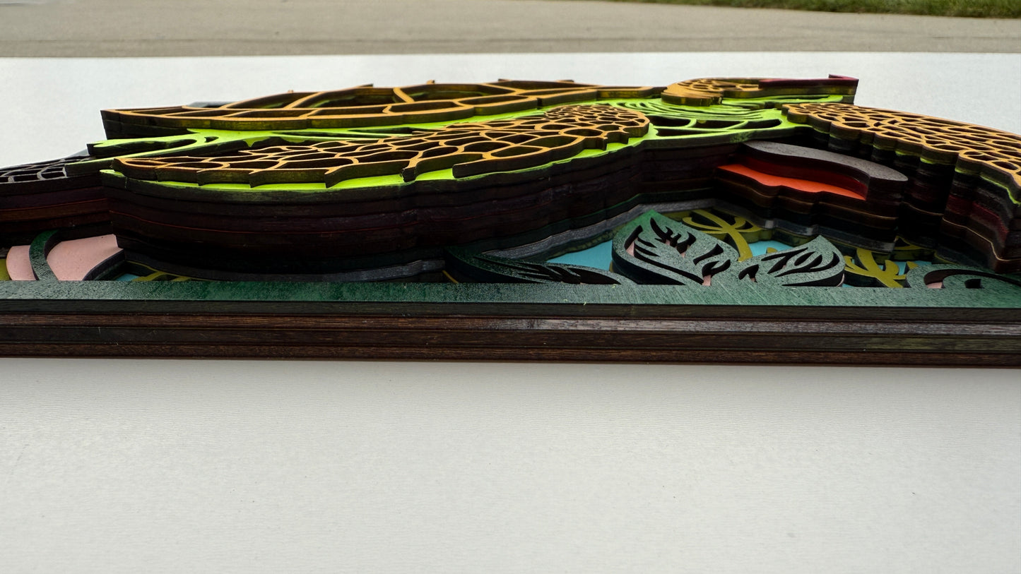 Layered Wooden Sea Turtle – Ocean Spirit Edition