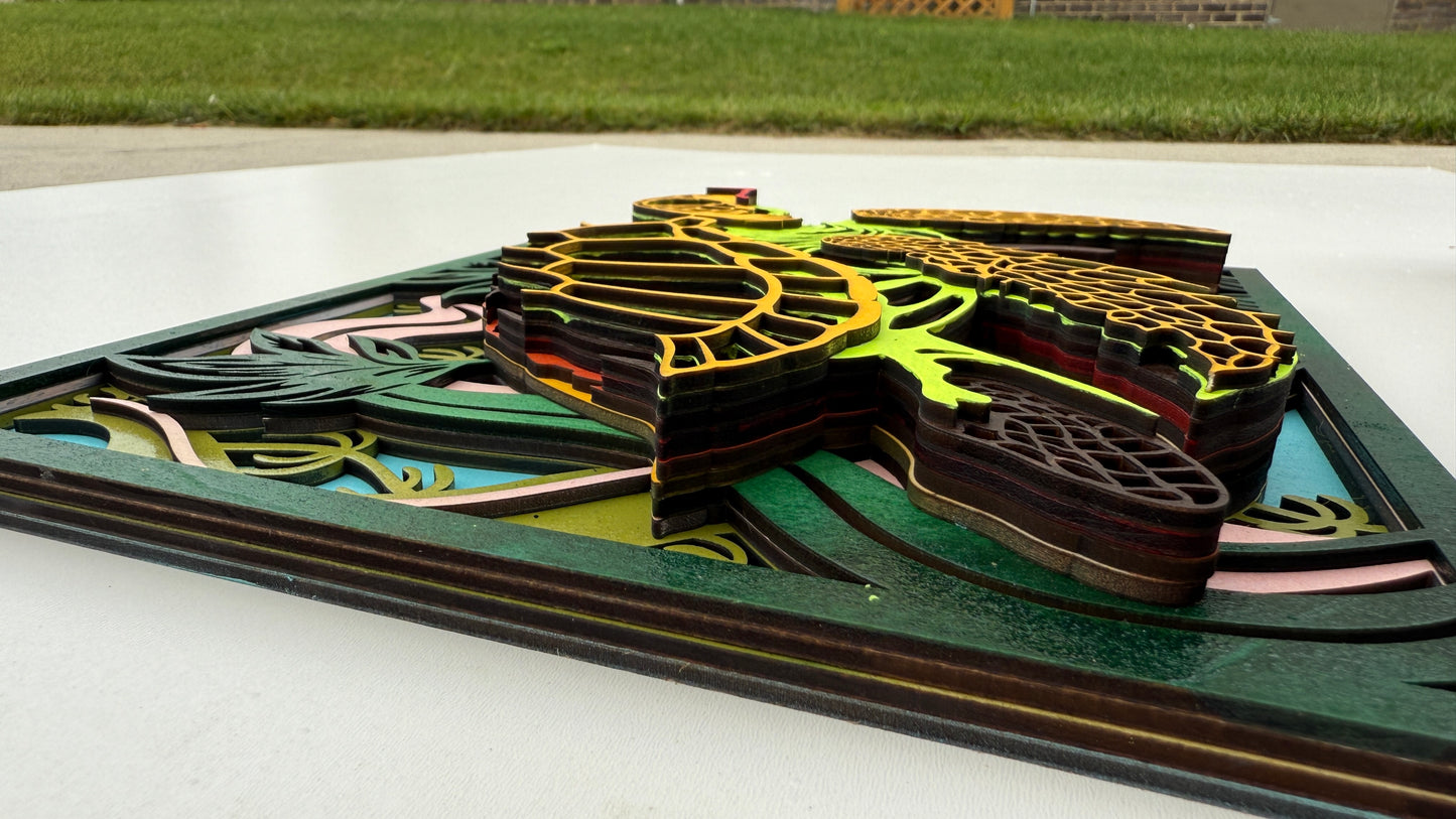 Layered Wooden Sea Turtle – Ocean Spirit Edition