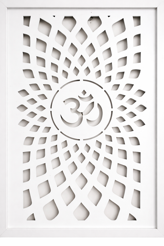 lluminated Om Mandala Wall Art – Handcrafted Spiritual Light Panel